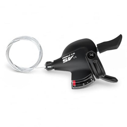 WEEROCK Bike Shifter Lever 9 Speeds Right Thumb Gear Shift Lever for MTB | 2:1 Pull Ratio, Gear View Window, Smooth Shifting, for Mountain Bike, Touring Bike, Fold Bike, Flat-bar Road Bike, Kid Bike - color: Right 9 Speed