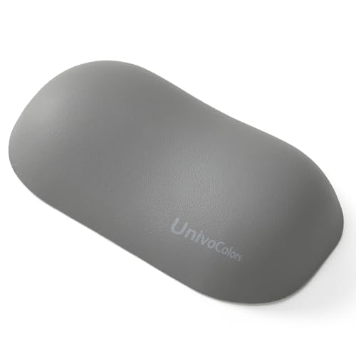 UnivoColors Design-Wave Wrist Rest, Artificial Sheepskin+Memory Foam+Ergonomic+Anti-Slip Gel, Resilience Support During Work and Gaming,Mouse Accessory,Grey - color: Wr_grey, style: Wrist Rest
