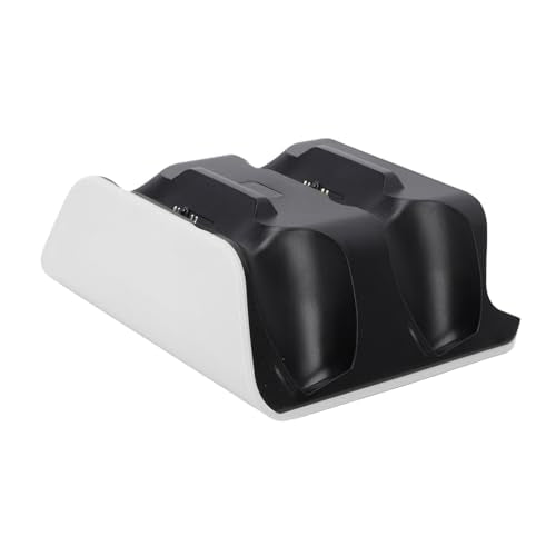 Controller Charging Station for Edge Controller, Dual Game Console Charger Dock with Storage Stand and USB Cable, White Black - color: White Black
