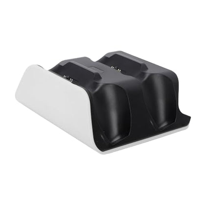 Controller Charging Station for Edge Controller, Dual Game Console Charger Dock with Storage Stand and USB Cable, White Black - color: White Black