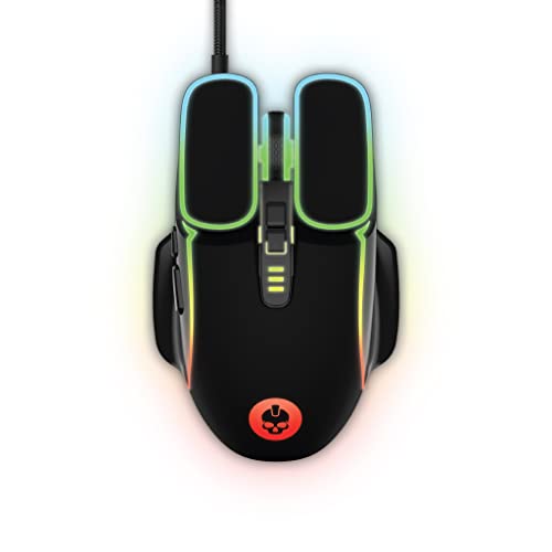 Game Punk RGB Pro Gaming Mouse with LED Lights | Computer Mouse Wired w/ 7 Buttons | Universal Wired Mouse, 3600 DPI, Side Buttons for Video Games, Game Consoles | PC Gamer Mouse for PS5, XBOX, Laptop - color: Black, RGB