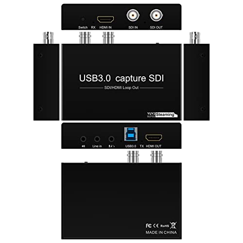 HDMI SDI to USB Capture Card USB3.0 1080P60fps SDI to HDMI Converter SDI Out&Audio Mixing,SDI2HDMI,SDI Game Video Capture Card