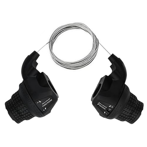 3 x 7 Speed Shifter SL-RS25 3×7 Speed Shift Lever, 21 Speed Mountain Bike Gears Bicycle Twist Grip Gear Shifter for MTB Mountain Bike (RS25-3X7 Speed Bike Shifter) - size: RS25-3X7 Speed Bike Shifter