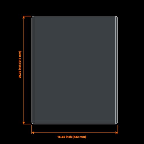 16x20 Toploaders 10ct - Ultra Durable Poster Protectors for Graphic Art, Photos, Crystal Clear PVC, Archival-Safe, Fit 16x20 Inch Sheets - size: 16x20
