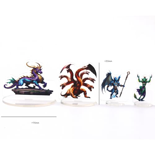 iPEAU|DND Miniatures Coastal Swamp & Underwater Campaign Dungeons and Dragons Starter Set Minis for D&D 5E Pathfinder Flat Acrylic Figures TTRPG Tabletop RPG Games Accessories Gift for DM - style: 2d-mini-CoastalA