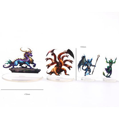 iPEAU|DND Miniatures Coastal Swamp & Underwater Campaign Dungeons and Dragons Starter Set Minis for D&D 5E Pathfinder Flat Acrylic Figures TTRPG Tabletop RPG Games Accessories Gift for DM - style: 2d-mini-CoastalA