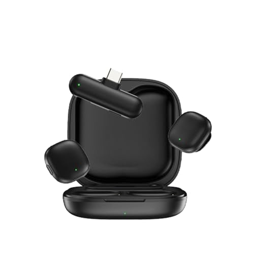 Wireless Microphone Lavalier for iPhone/Android PC with AI Noise Cancellation, Gaming Mic, Phone Mic, Interview Microphone of 48kHz/24bit Studio Sound - (Android) - color: Android