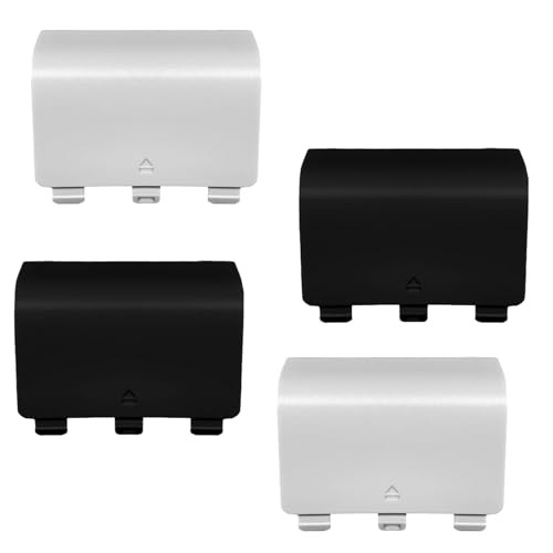 4 Pack Battery Cover for Xbox Series X/S Controller Cover[NOT for Xbox One & One X/S]Battery Back Cover for Xbox Series X/S Controller,Battery Back Shell Covers Replacement for Xbox Series X/S - color: Black&White