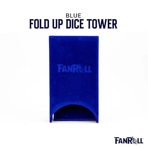 FanRoll Fold Up Dice Tower: Blue, Role Playing Game Dice Accessories for Dungeons and Dragons - color: Blue