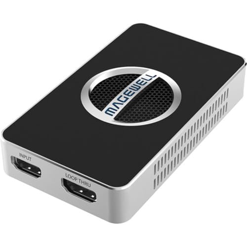 Magewell USB Capture HDMI 4K Plus – 1-Channel HDMI to USB 3.1 Video/Audio Capture Device with Loop-Through, Analog Audio in/Out, Up to 4K60 Input, Up to 4K30 Capture (32090)