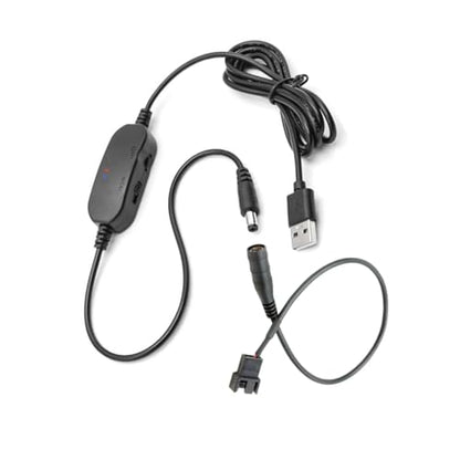 2-Pack 12V Step-Up USB Fan Power Adapter Cable with Speed Control for 3-Pin/4-Pin PC Cooling Fans, 6W with LED Indicators, Input 5V Output 5-12V DC (68inch)