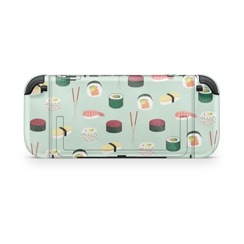 Glossy Glitter Gaming Skin Compatible with Nintendo Switch 2 Console Only - Sushi - Premium 3M Vinyl Protective Wrap Decal Cover - Easy to Apply | Crafted in The USA by MightySkins - color: Sushi, size: Switch 2 Console Skin Only, style: Glossy Glitter Fi