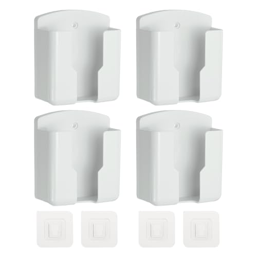 4Pcs Remote Control Holder Wall Mount, (3.5" x 1.63" x 3.94")-Universal TV AC Remote Controller Organizer Box Air Conditioner Media Player Rack Holder for Home/Office/School, White - color: White, size: 3.5" x 1.63" x 3.94"