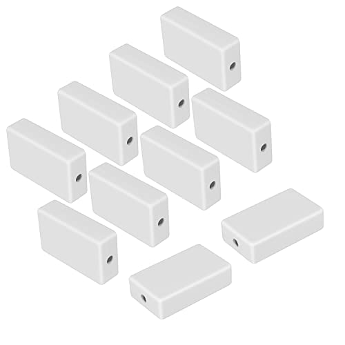 LeMotech Project Box 10 Pieces ABS Plastic Electrical Project Case Small Junction Box for Electronics White 2.36 x 1.42 x 0.67 inch (60 x 36 x 17 mm) - color: 10 pieces, size: 2.36"x 1.42"x 0.67"