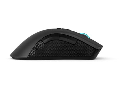 Lenovo Legion M600 RGB Wireless Gaming Mouse – 16,000 DPI, 9 Programmable Buttons, 200-Hour Battery Life, 50-Million Clicks Durability – Ambidextrous Computer Mouse (Black) - color: Iron Grey, size: Large | Ambidextrous, style: M600