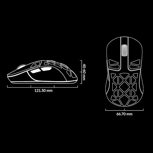 Keychron M3 Mini 4K Wireless Bluetooth 5.1/2.4 GHz/Wired Optical Mouse, Ultra-Lightweight 65g Programmable PixArt 3395 Sensor with up to 26,000 DPI/ 650 IPS for Windows Mac Linux - Metallic Black - color: Black, style: PixArt 3395 (4K Polling Rate)