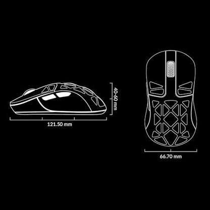 Keychron M3 Mini 4K Wireless Bluetooth 5.1/2.4 GHz/Wired Optical Mouse, Ultra-Lightweight 65g Programmable PixArt 3395 Sensor with up to 26,000 DPI/ 650 IPS for Windows Mac Linux - Metallic Black - color: Black, style: PixArt 3395 (4K Polling Rate)