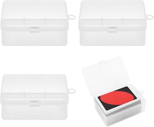 4Pcs Card Case Holder Designed for Classic Card Game, Holds 108 Pcs Card Compatible with Classic Deck, and so on, 3.93x2.6x1.57 Inch Plastic Playing Card Case Box Storage (NO Cards) - color: 4Pcs