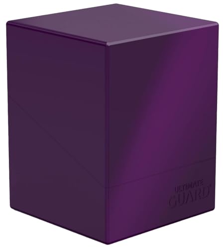 Ultimate Guard Boulder Solid 100+, Deck Case for 100 Double-Sleeved TCG Cards, Purple, Secure & Durable Storage for Trading Card Games, No Transparency - color: Purple