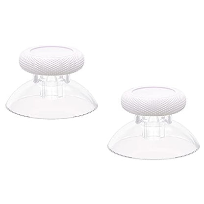 eXtremeRate Replacement Thumbsticks for Xbox Controller, Joysticks Repair Kit for Xbox Series X/S, One (Standard, Elite V1), Custom Analog Stick Button - White & Clear - color: Clear White