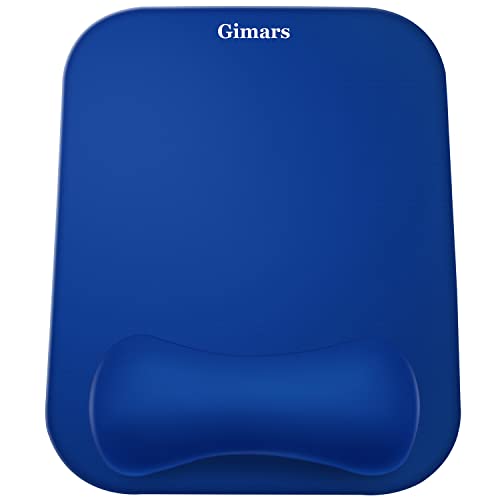 Gel Memory Foam Ergonomic Mouse Pad Wrist Rest Support - Blue Mousepad for Laptop, Computer, Gaming, Office - Comfortable for Easy Typing and Pain Relief - color: Blue