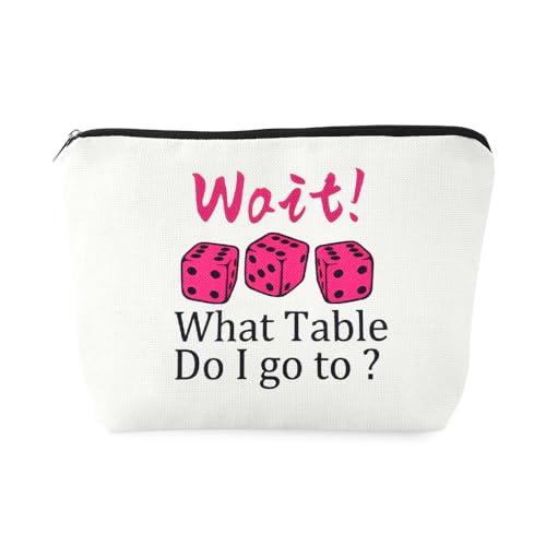 Game Players Dice Bag for Women Girls Dice Gamer Cosmetic Bag for Purse Role Playing Cosmetic Zipper Pouch for Women Men Birthday Gifts for Gamer Makeup Pouch for Friends Pink - color: Color B