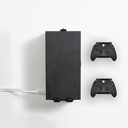 VIVO Steel Wall Mount Bracket Designed for Xbox Series X Gaming Console, Horizontal and Vertical Display, Open Design, Black, Mount-XSXU1