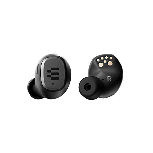 EPOS GTW 270 Wireless Gaming Earbuds, Bluetooth, Noise Reducing Closed Design, Dual Mics, Ergonomic Fit, IPX 5 Water Resistant, Portable Charging Case, 20 Hours of Playtime,Black/Silver/Grey - style: GTW 270