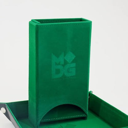 FanRoll by Metallic Dice Games Fold Up Dice Tower: Green, Role Playing Game Dice Accessories for Dungeons and Dragons