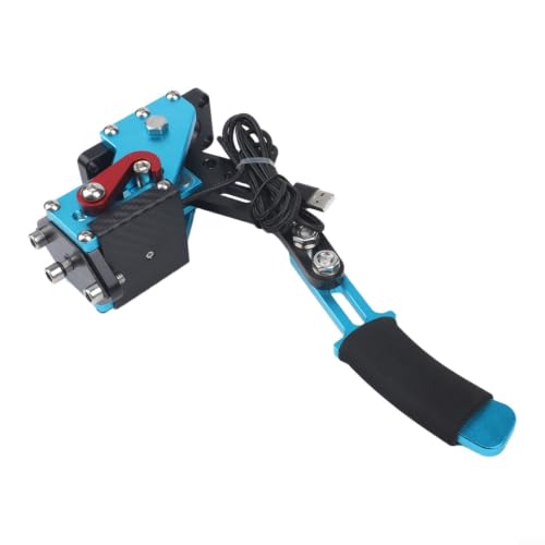 USB Racing Handbrake for PC for windows, Hall Sensor for drift Handbrake Compatible with for logitech G27 G29 G920 T500 Steering Wheels, Aluminum Alloy, Black Adjustable Tension Sim for drift(Blue) - size: Blue