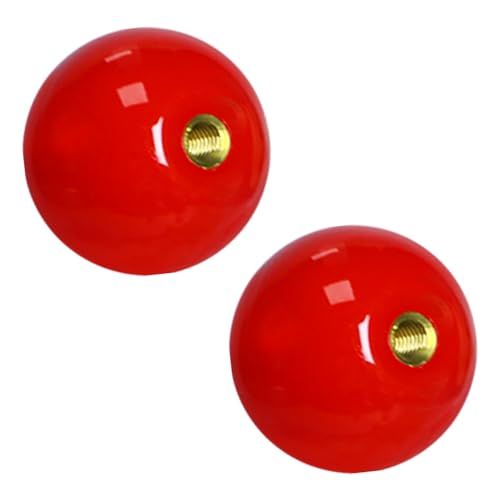 Gallipower 2Pcs Joystick Head,Arcade Joystick Ball Top Handle Rocker Round Head,Arcade Kit DIY Replacement Parts(Red) - color: style 2