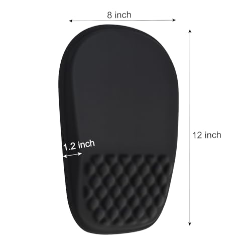 JIKIOU Ergonomic Mouse Pad with Wrist Rest Black | Massage Design, Slope Design Memory Foam Support, Smooth Lycra Surface, Non-Slip PU Base, Suitable for Office Home Gaming