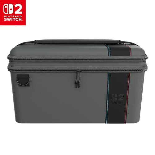 Turtle Beach PlayTrek Hard Shell 2-in-1 Travel Case, Nintendo Switch 2 | Licensed for Switch 2, Lite, OLED, Carrying Case, 12 Game Card Holder, Cover, Accessory Storage, Protection, Charcoal Black - style: 2-in-1