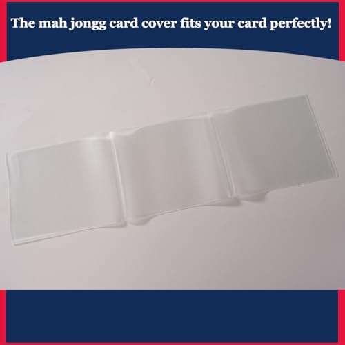 aoG Mahjong Card Sleeve,2 pcs, Compatible with Standard Print Mah Jong Card | sturdy material,eliminate glare matte finish,mahjong players,mahjong groups,protecting cards from spills,weekly gatherings - style: 2 pcs standard