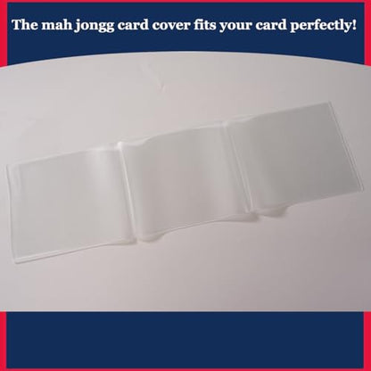 aoG Mahjong Card Sleeve,2 pcs, Compatible with Large Print Mah Jong Card | sturdy material,eliminate glare matte finish,mahjong players,mahjong groups,protecting cards from spills,weekly gatherings - style: 2 pcs Large