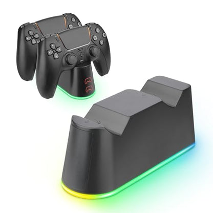 Charger Dock Station,Full Charged Within 2.5 Hrs,Dual Fast Charging Dock,RGB Backlit for PS5