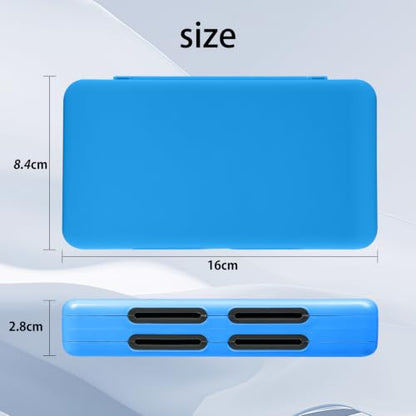 ONETIAOLONG Switch Game Case Holder for Switch 2 & OLED & Lite with 48 Cartridge Slots and 96 Micro SD Card Storage with Magnetic Closure,Protective Hard Shell and Soft Lining for Easy carrying - color: Sky Blue, style: 48-slots