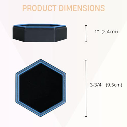Magnetic Hex Board Game Trays, Modular Stackable Token Dice Trays (4-Pack) | Built-in Magnets, Flexible Combination, Stackable For Storage, Token & Dice Organizer, 4 Colors, Modular Design