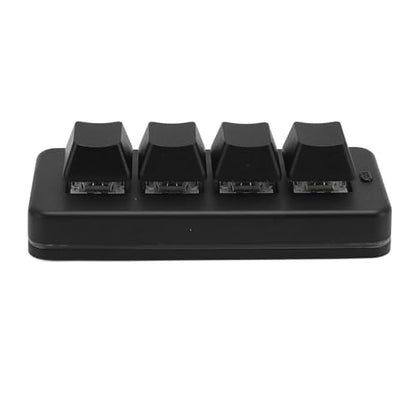 Tangxi Mini 4 Key Keypad, Support USB and Bluetooth, Self Programming, One Handed RGB Mechanical Gaming Keyboard for Phone Computer Tablet