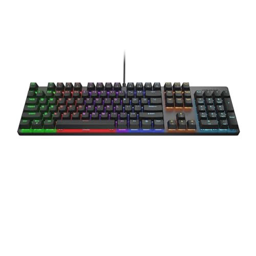 Cougar Ultimus EX RGB Wired Mechanical Gaming Keyboard – Full-Size 104-Keys, Metal Frame, Doubleshot Keycaps, Black