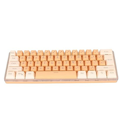 ZJchao Mini Keyboard, Gaming Keyboard 60 Percent 61 Keys Keyboard Wired Gaming Keyboard RGB Imitated Mechanical Compact for Typist (Yellow Orange) - size: Yellow Orange
