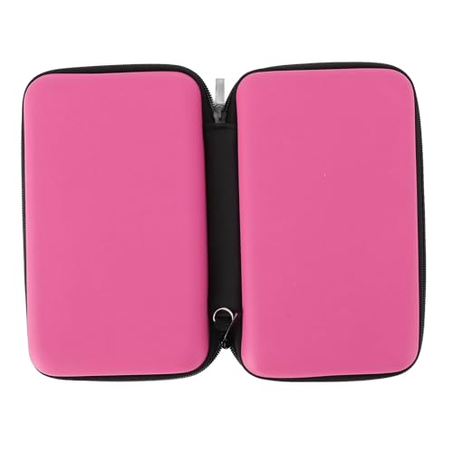 Hard Shell Carrying Case for New 3DS XL/2DS XL - Travel Protective Storage with 8 Game Cartridge Slots & Water Proof PU Exterior (Pink) - color: Pink