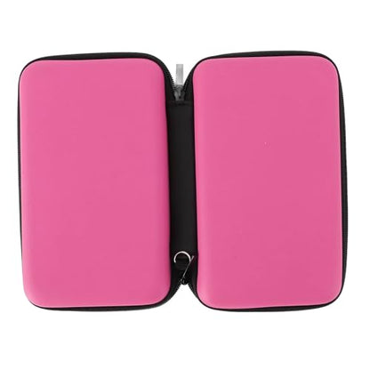 Hard Shell Carrying Case for New 3DS XL/2DS XL - Travel Protective Storage with 8 Game Cartridge Slots & Water Proof PU Exterior (Pink) - color: Pink