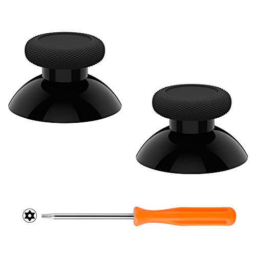 eXtremeRate Replacement Thumbsticks for Xbox Series X & S, Joysticks Repair Kit for Xbox Wireless Controller, Custom Analog Stick Buttons for Xbox One S/X/Elite Controller - Black - color: Black