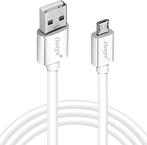 DEEGO Micro USB Cable,15Ft Extra Long Charger Cable Fit PS4 Controller | Enduring Android Charging Cord Compatible with Samsung Galaxy S7 Edge S6, Note 5, Moto G5, Android Phone, Kindle Fire, White - color: White