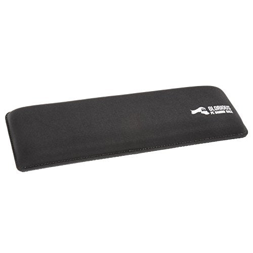 Glorious Wrist Pad/Rest - Compact - Black - Mechanical Keyboards, Stitched Edges, Ergonomic | 12x4 inches | 25mm/1in Thick (GWR-75) Compact (Black) - color: Black, size: Compact