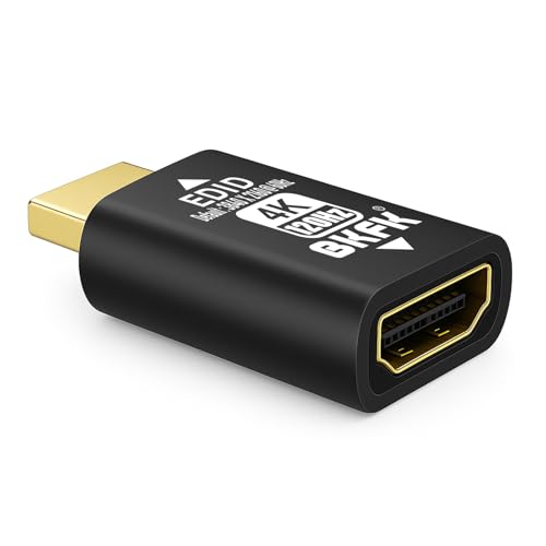 HDMI EDID Emulator, Passthrough Display Adapter, Default Resolution Dummy Plug, Headless Ghost for HDMI Switches, Extenders, AV Receivers, Video Splitters(4K-3840X2160@120Hz-1P)