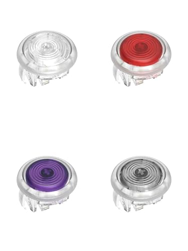 （10PCS PURPLE) 24MM clear Mechanical arcade punk buttons with cherry MX speed silver switches replacement for different arcade fighting stick controller box