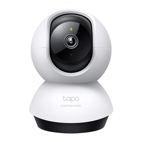 TP-Link Tapo 2K QHD Pan/Tilt Security Camera for Pet Camera, Baby Monitor, Motion Detection, Motion Tracking, 2-Way Audio, Night Vision, Cloud &SD Card Storage, Works w/Alexa & Google Home(Tapo C220) - style: 2K QHD