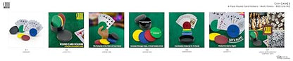 CHH Round Card Holders with Case – Set of 4 in Red, Yellow, Green & Blue